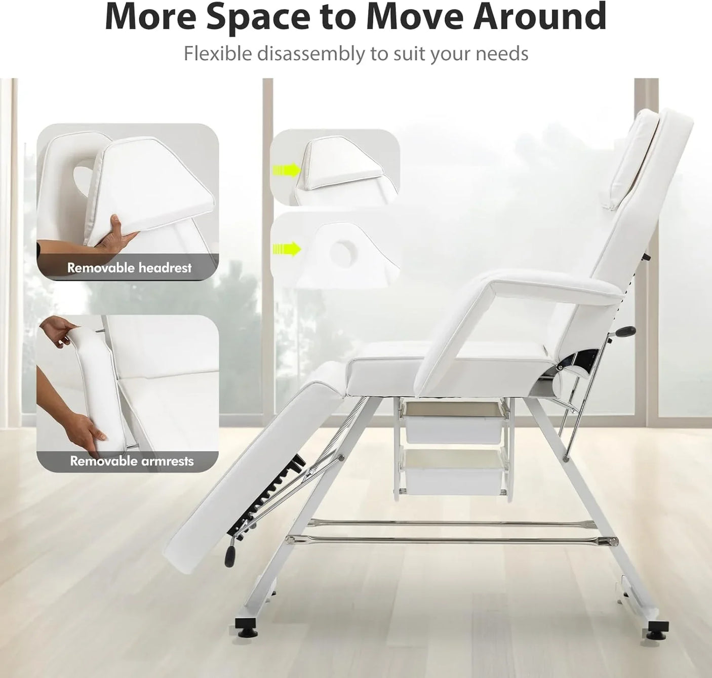 Επαγγελματική Πολυλειτουργική Καρέκλα Tattoo με Ανθεκτικό Μεταλλικό Σκελετό