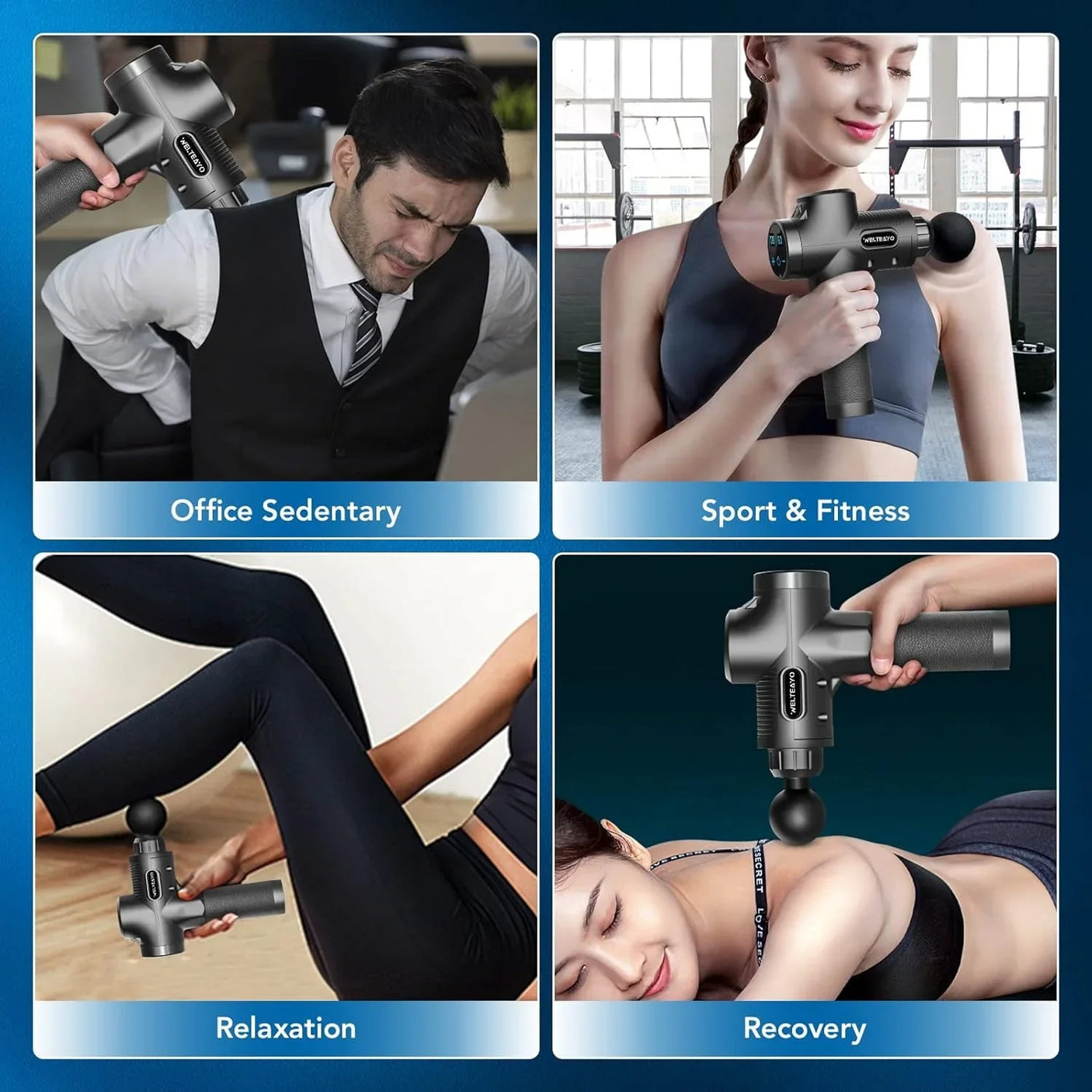 VSL Sports HyperGun X® – Επαγγελματικό Πιστόλι Μασάζ με 30 Ταχύτητες & 6 Κεφαλές | wox.gr