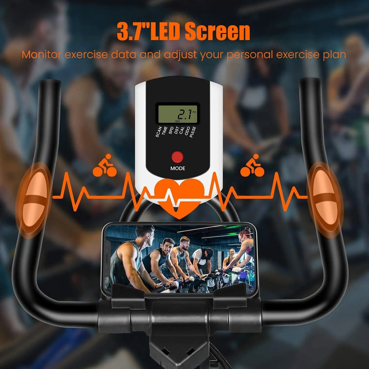 VSL Sports AeroRide 300® – Spin Bike led screen