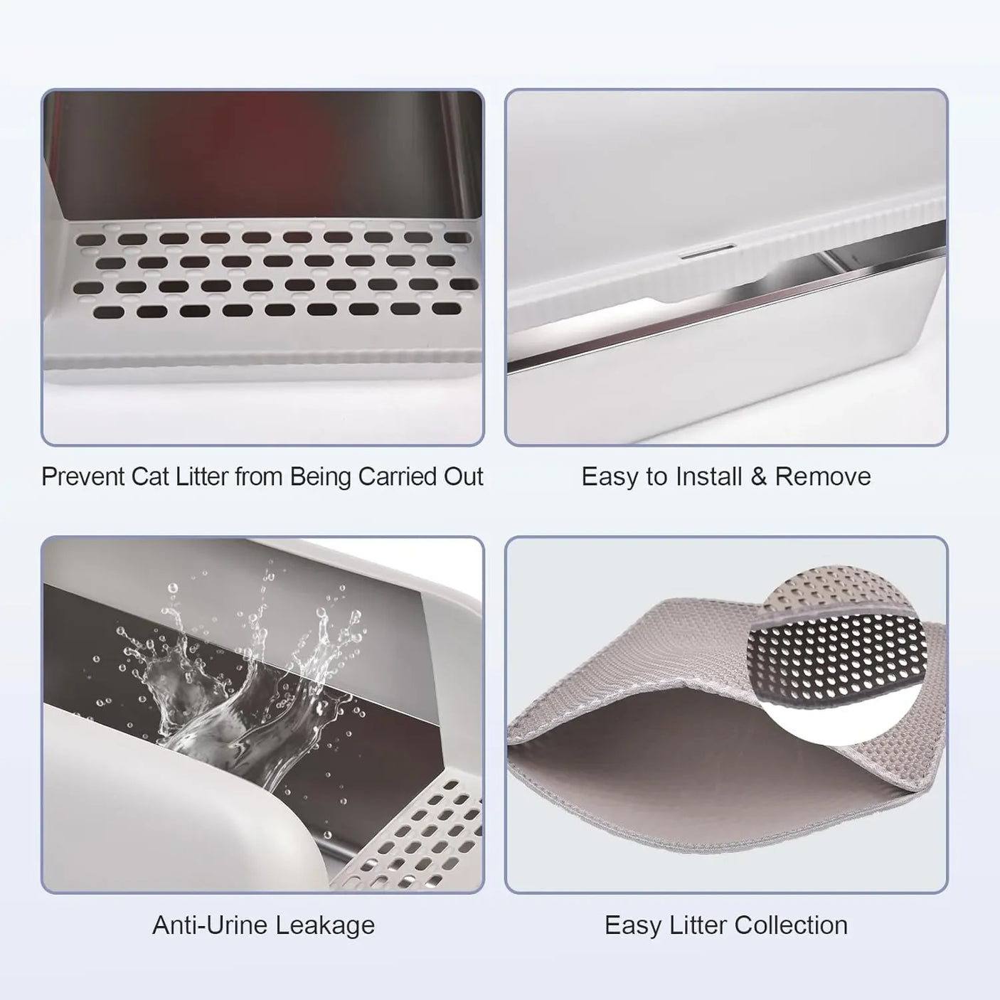 Wallex CatCare XXL Inox® - Premium κατασκευή από ανοξείδωτο ατσάλι, ανθεκτικό στη σκουριά και τις μυρωδιές