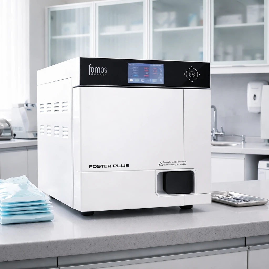 Fomos Foster Plus 22L κλίβανος αποστείρωσης Class B για οδοντιατρικά και ιατρικά εργαλεία με USB και εκτυπωτή