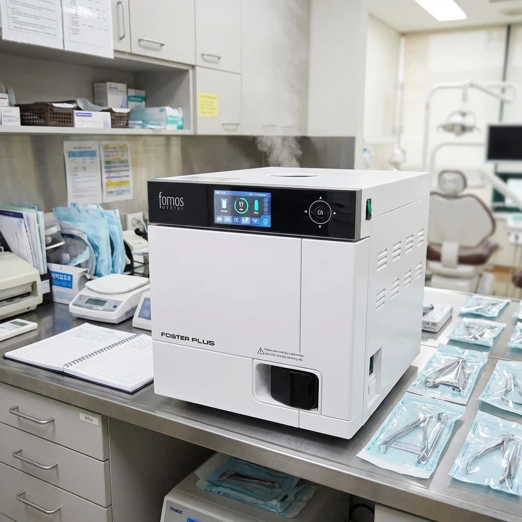 Fomos Foster Plus 22L κλίβανος αποστείρωσης για εργαλεία νυχιών και αισθητικής με σακουλάκια αποστείρωσης