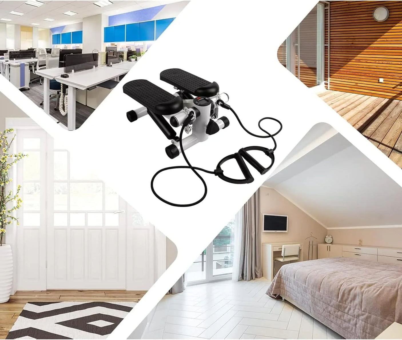 Cardio άσκηση με mini stepper και λάστιχα