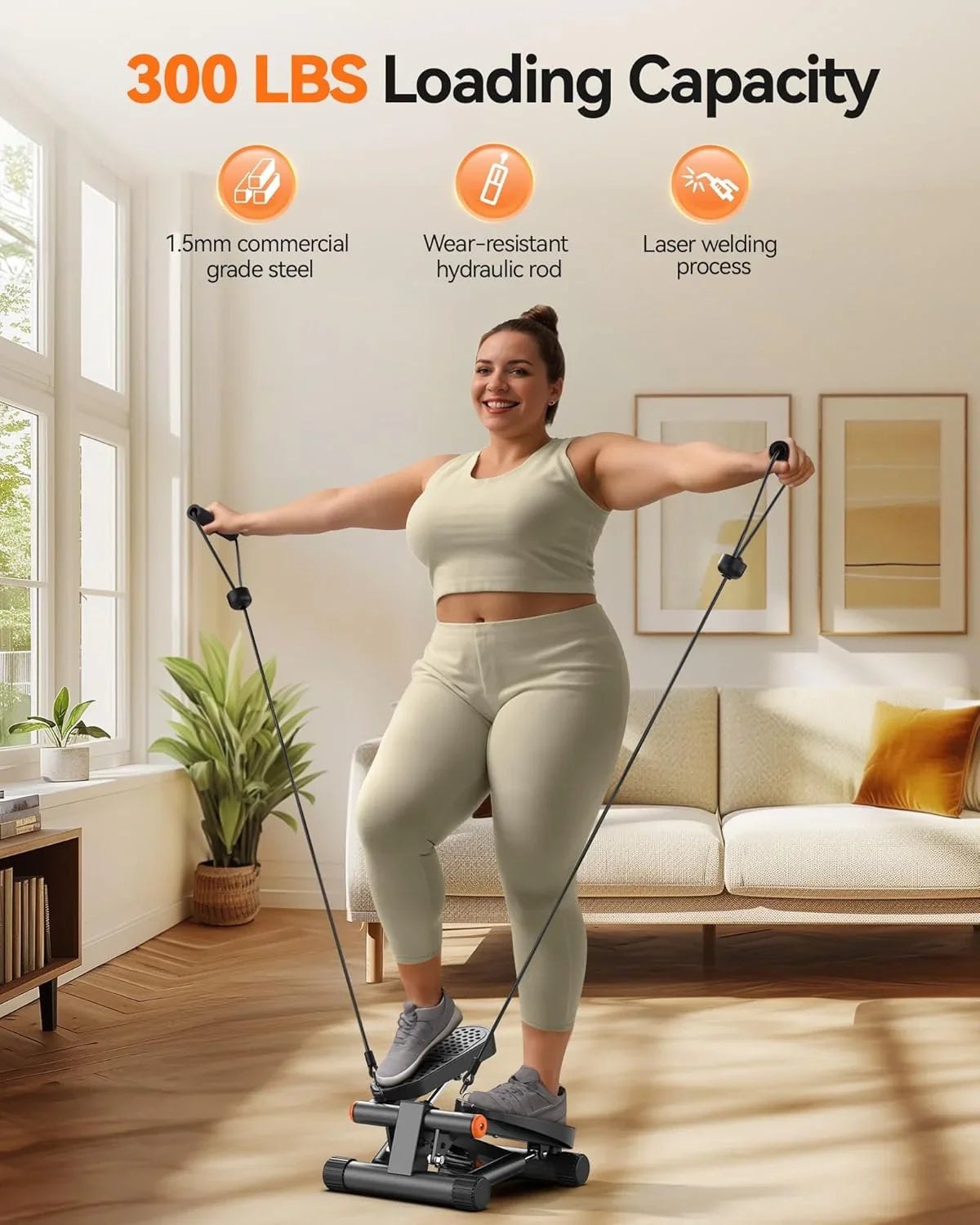 Προπόνηση στο γραφείο με mini stepper και αντίσταση