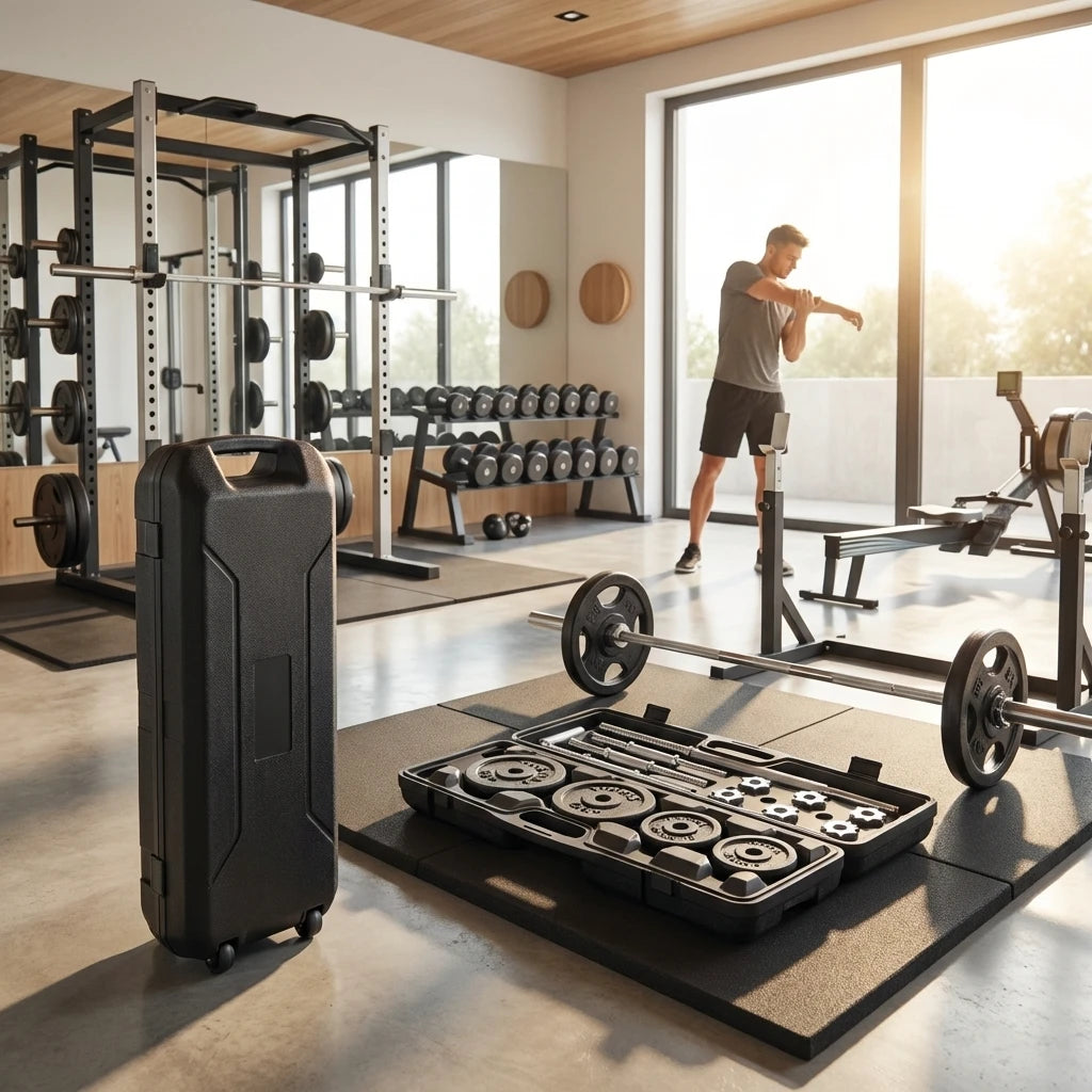 VSL Sports TitanSet 50 εξοπλισμός γυμναστικής για πλήρη προπόνηση σώματος με βαλιτσάκι μεταφοράς