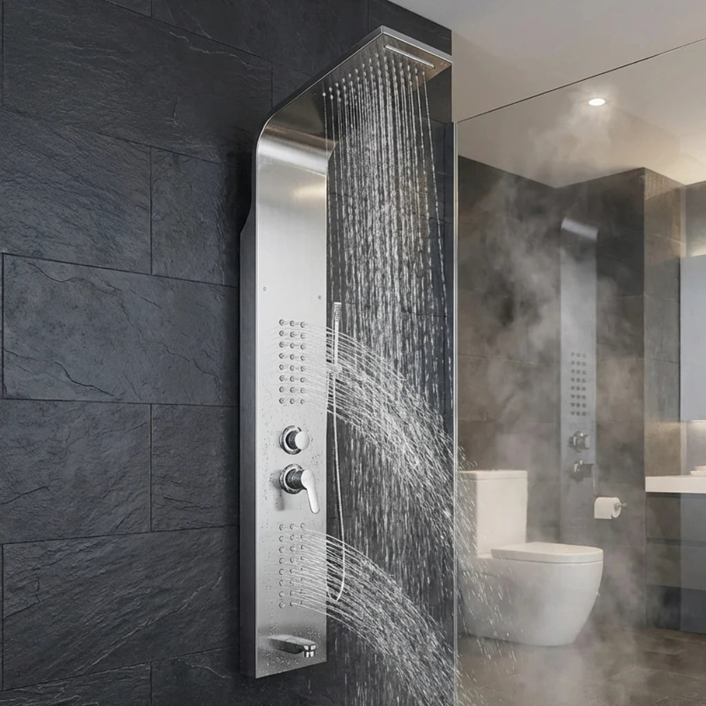 Wallex AquaLux Pro Silver Edition ντους με λειτουργία βροχής και καταρράκτη