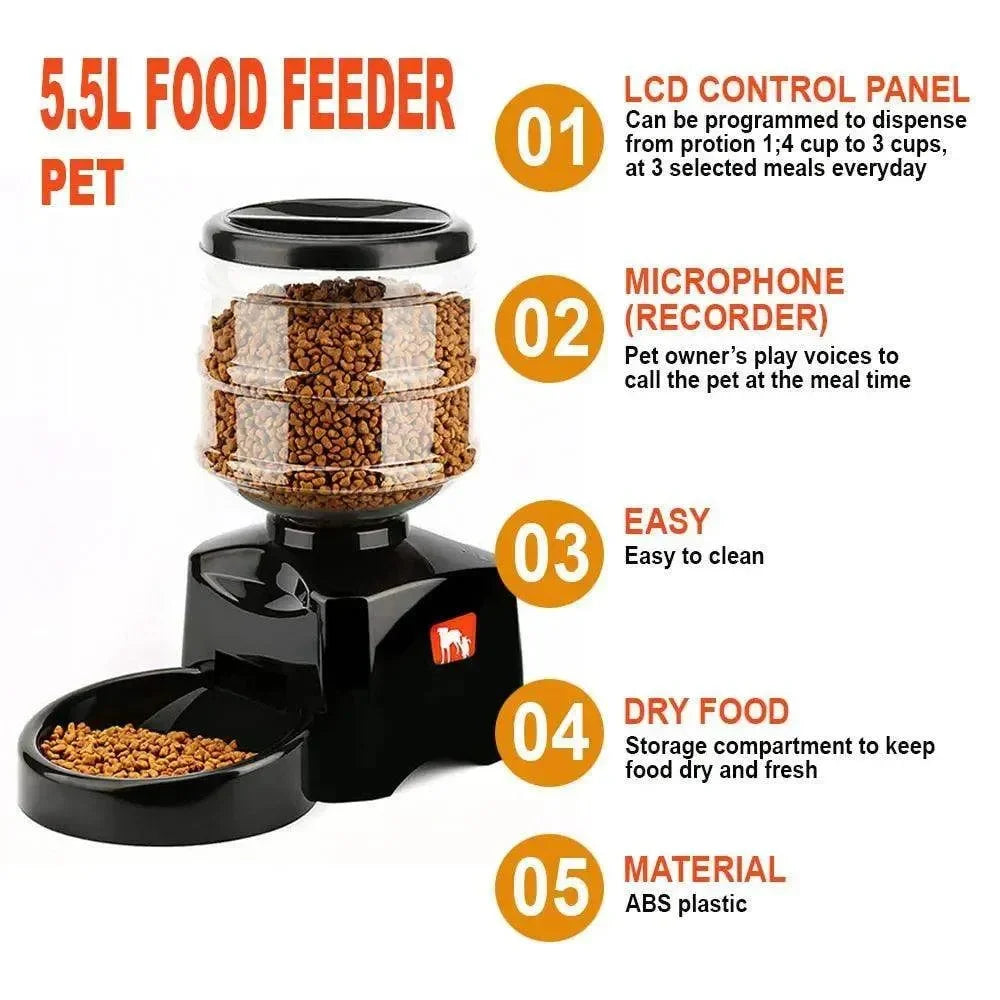 Wallex PetFeeder® 5.5 - Ταΐστρα με ρύθμιση γευμάτων & χωρητικότητα 5,5L