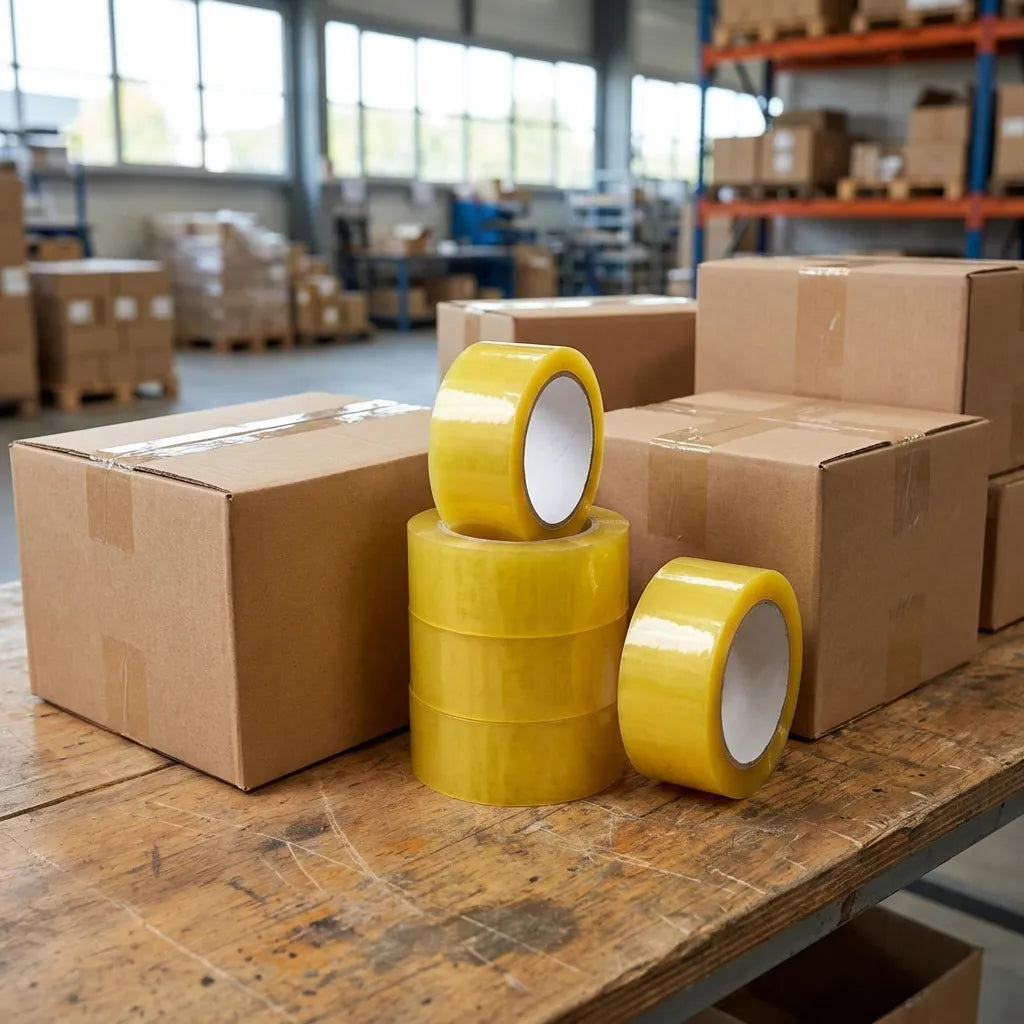 Ρολό διάφανης ταινίας συσκευασίας BOPP 250 μέτρων με γυαλιστερή επιφάνεια