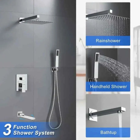 Wallex HydroFlow 3X® - Τηλέφωνο Ντους Ορειχάλκινο | Inox Φινίρισμα & Αντιολισθητική Λαβή