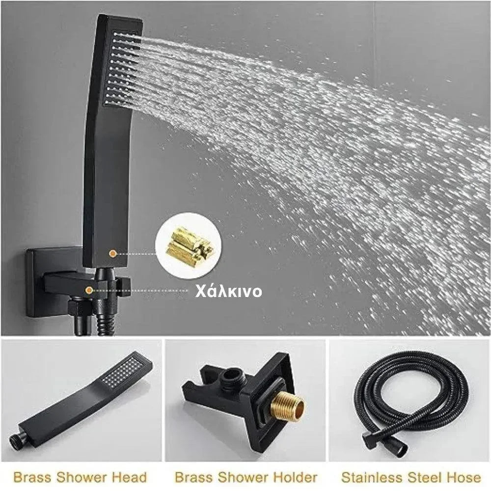 Wallex HydroFlow 3X® - Μαύρο Ματ Φινίρισμα για Μοντέρνα Αισθητική & Premium Design