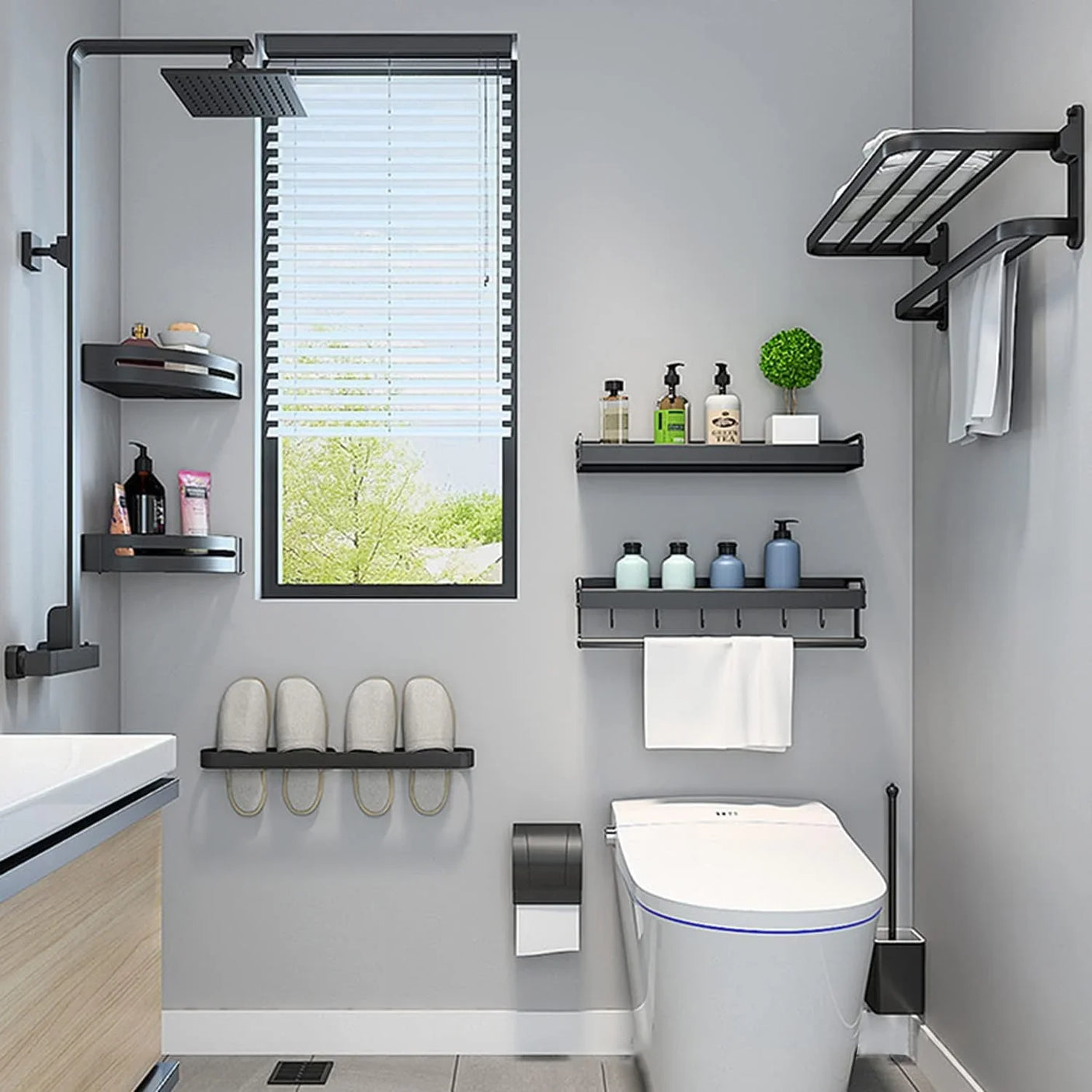 Επιτοίχια Κρεμάστρα Πετσετών με Βίδες για Μόνιμη & Ισχυρή Τοποθέτηση