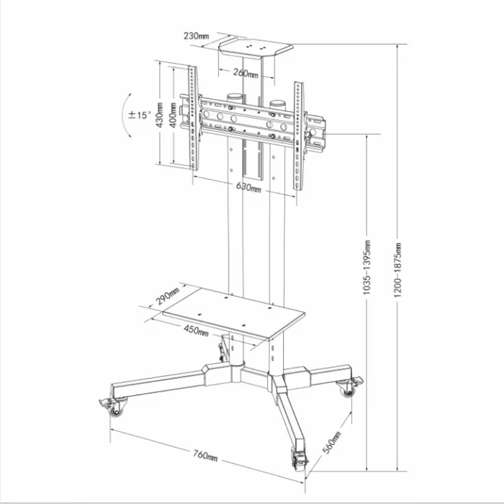 Βάση τηλεόρασης Wallex ProStand® 70 - Ιδανική για σαλόνια, γραφεία, εστιατόρια & επαγγελματικούς χώρους | wox.gr