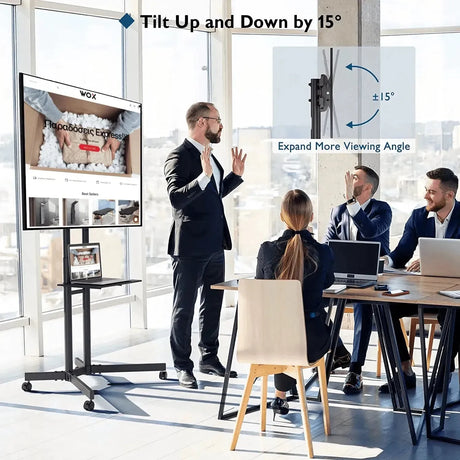 Επαγγελματική βάση τηλεόρασης Wallex ProStand® 70 με ρυθμιζόμενο ύψος & συμβατότητα VESA | wox.gr