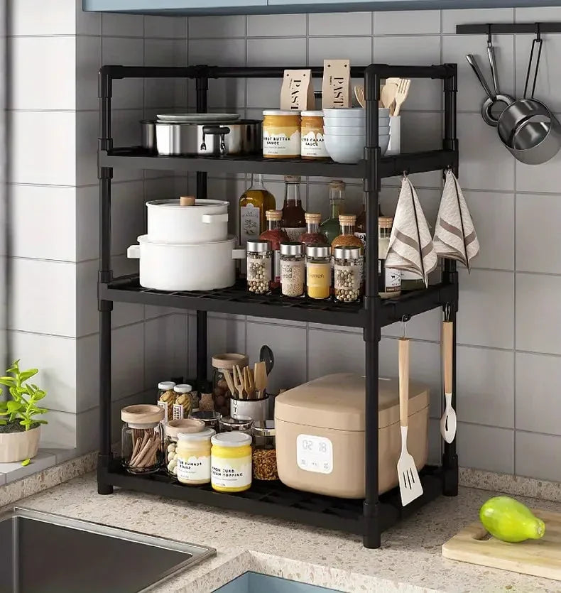 Ραφιέρα WALLEX τοποθετημένη σε κουζίνα – Χώρος αποθήκευσης για κατσαρόλες, βάζα και τρόφιμα