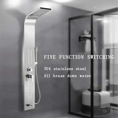 Wallex AquaLux Pro® Silver Edition - Premium Στήλη Υδρομασάζ Τοίχου 150cm με Μοντέρνο Design