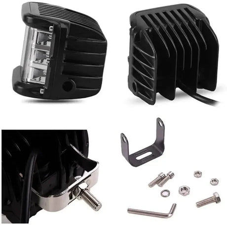 AutoMotox - Αδιάβροχος προβολέας αυτοκινήτου με 6 LED 36W και επιλογή φωτισμού σε λευκό, κόκκινο ή μπλε φωτισμό - AMX54228 - wox.gr