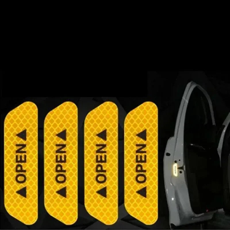 AutoMotox - Αυτοκόλλητος ανακλαστήρας για τις πόρτες του αυτοκινήτου - SY-FGT0142Y Κίτρινο - 4 τμχ - AMX54608 - wox.gr
