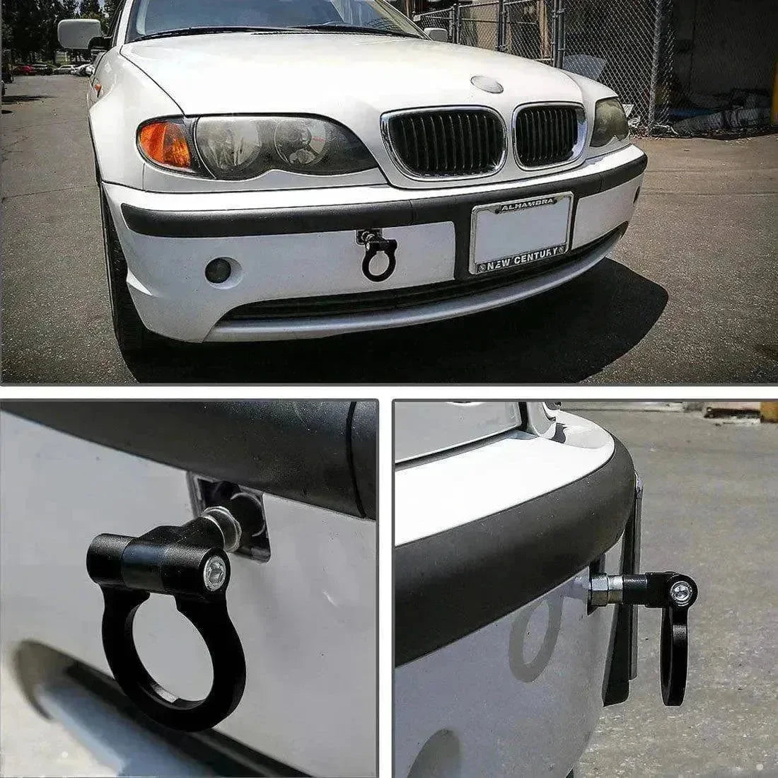 AutoMotox - Γάντζος ανοδιωμένου αλουμινίου αγωνιστικού τύπου για τη ρυμούλκηση αυτοκινήτων μέχρι 2 τόνους - Ασημί - AMX51457 - wox.gr