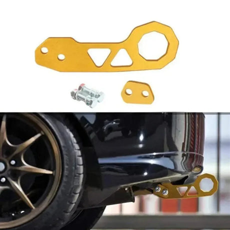 AutoMotox - Γάντζος ανοδιωμένου αλουμινίου αγωνιστικού τύπου για τη ρυμούλκηση αυτοκινήτων μέχρι 2 τόνους - Χρυσό - AMX54628 - wox.gr