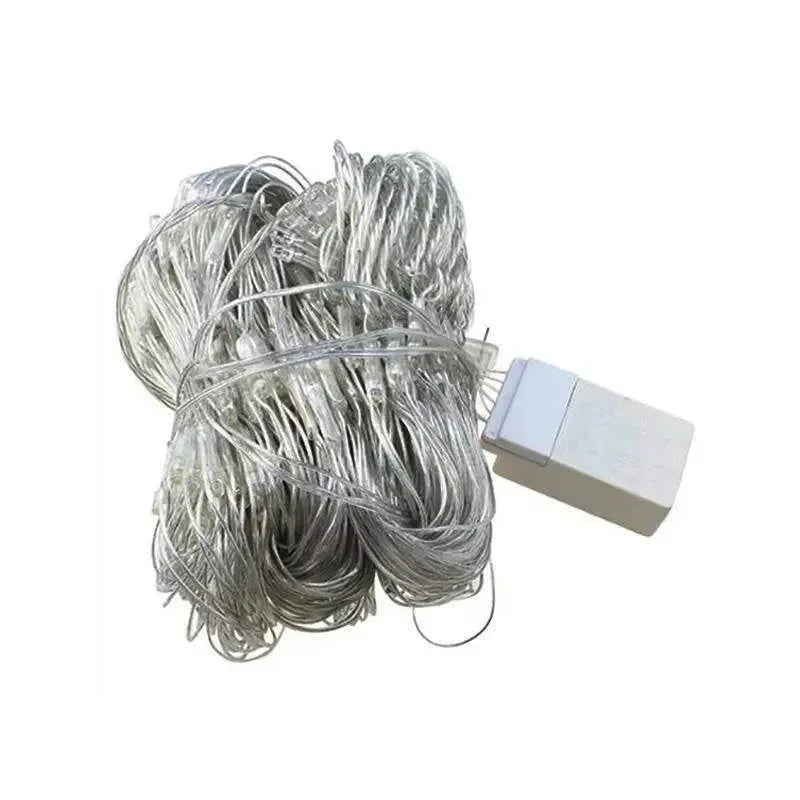 CasaLux - 96 Πολύχρωμα Αδιάβροχα Χριστουγεννιάτικα Λαμπάκια LED σε σχήμα Δίχτυ 1,5m x 1,5m - CL54684 - wox.gr