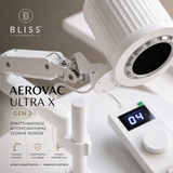 Bliss Cosmetics AeroVac Ultra X Gen 2 επαγγελματικός απορροφητήρας σκόνης νυχιών με αρθρωτή βάση και ρυθμιζόμενη αναρρόφηση