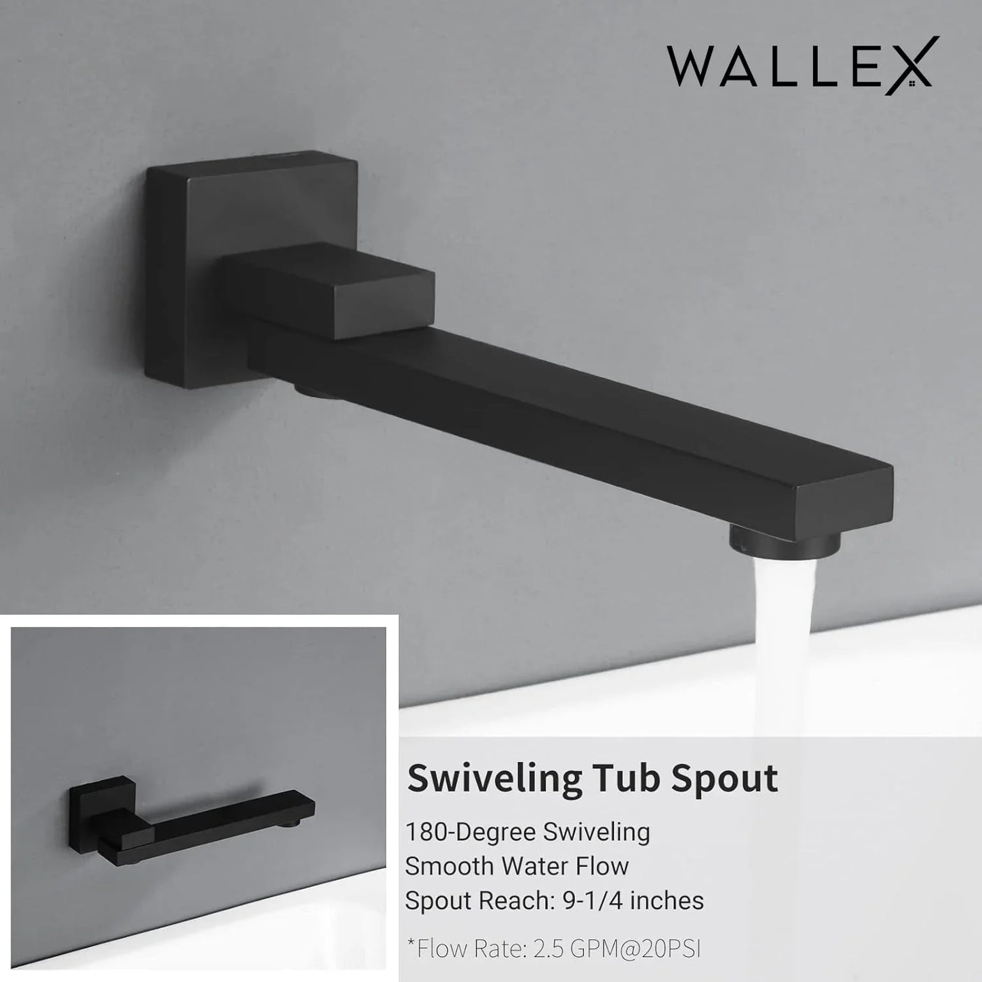 Wallex HydroFlow 3X® - Περιστρεφόμενο Ρουξούνι Βρύσης για Άνεση & Ευελιξία στο Ντους
