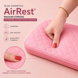 Bliss Cosmetics AirRest ροζ μαξιλάρι στήριξης υψηλής ποιότητας με μαλακή επένδυση για άνετο μανικιούρ και πεντικιούρ
