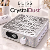 Bliss Cosmetics CrystalDust premium επαγγελματικός απορροφητήρας σκόνης νυχιών με crystal στρας, μεταλλική σχάρα και ρυθμιζόμενη αναρρόφηση