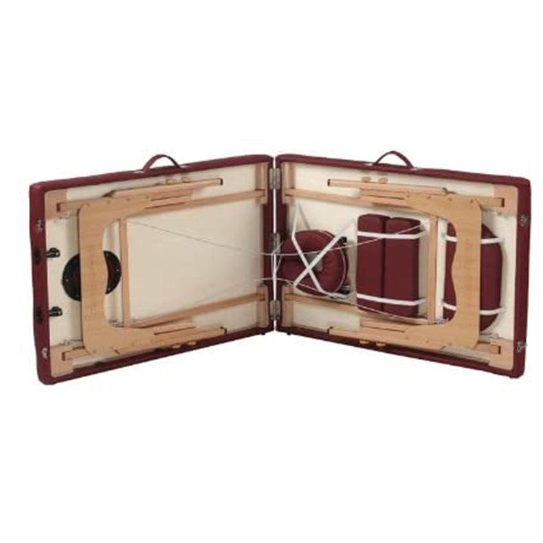 CasaLux - Φορητό κρεβάτι Μασάζ & Φυσικοθεραπείας (βαλίτσα) σε Μαύρο Χρώμα με ξύλινο σκελετό- CL55668 - wox.gr