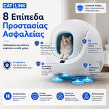 CATLINK Baymax Lite Gray αυτόματη τουαλέτα γάτας με 8 επίπεδα ασφαλείας, αισθητήρες προστασίας και τεχνολογία anti-pinch στο wox.gr