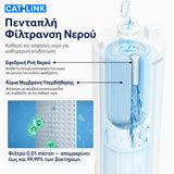 CATLINK Pure 2 AI Smart Water Fountain με πενταπλή φίλτρανση νερού, εφεδρική ροή, κύρια μεμβράνη υπερδιήθησης και φίλτρο 0,01 micron που απομακρύνει έως 99,99% των βακτηρίων στο wox.gr