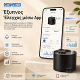 CATLINK Pure 2 Lite μαύρη έξυπνη βρύση νερού γάτας με έλεγχο μέσω εφαρμογής, WiFi σύνδεση, παρακολούθηση στάθμης νερού, υπενθύμιση αλλαγής φίλτρου και επιλογή λειτουργίας ροής, διαθέσιμη επίσημα στο wox.gr
