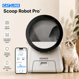 CATLINK Scoop Robot Pro αυτόματη αυτοκαθαριζόμενη τουαλέτα γάτας με δύο AI κάμερες, αναγνώριση πολλαπλών γατών και έλεγχο από κινητό στο wox.gr