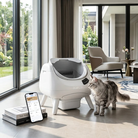 CATLINK αυτόματη λεκάνη γάτας συμβατή με διαφορετικούς τύπους άμμου υγιεινής