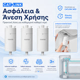 CATLINK φίλτρα νερού για τη W03 βρύση γάτας σετ 3 τεμαχίων, με ασφαλή καθημερινή χρήση, εύκολη εγκατάσταση, τακτική αντικατάσταση κάθε 60 ημέρες και συμβατότητα με CATLINK W03, διαθέσιμα επίσημα στο wox.gr