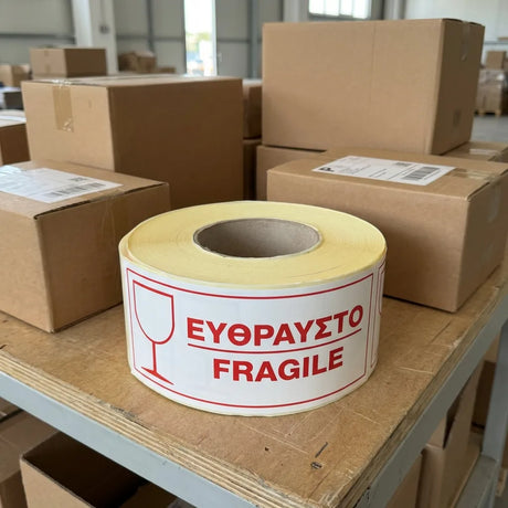 Wallex ετικέτες εύθραυστο για αποθήκες και courier