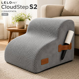 LeLo Pet CloudStep S2 γκρι σκαλοπάτια σκύλου και γάτας 2 επιπέδων με αφρώδες υλικό υψηλής πυκνότητας 40D