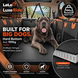 LeLo Pet LuxeRide Black Edition με Hard Bottom κυψελωτής δομής έως 100kg, σταθερή επιφάνεια χωρίς βούλιαγμα και μεγάλο χώρο για πολύ μεγαλόσωμους σκύλους