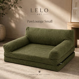 LeLo Pet PawLounge Small λαδί ανατομικός καναπές και κρεβάτι σκύλου 2 σε 1 με Premium Foam.