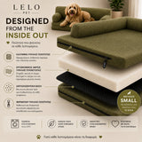 LeLo Pet PawLounge Small λαδί – εσωτερική κατασκευή με αφαιρούμενο κάλυμμα, εργονομικό αφρό υψηλής πυκνότητας και αντιολισθητική βάση.