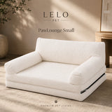 LeLo Pet PawLounge Small λευκός ανατομικός καναπές και κρεβάτι σκύλου 2 σε 1 με Premium Foam και αφαιρούμενο κάλυμμα.