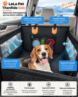 LeLo Pet TitanRide Solo με mesh πλαϊνά για καλύτερο αερισμό, πρακτικές θήκες αποθήκευσης και Velcro ενίσχυση για άνετη και οργανωμένη μεταφορά σκύλου στο πίσω κάθισμα