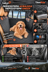 LeLo Pet TitanRide Heavy Duty με αδιάβροχη κατασκευή, σκληρό κυψελωτό πάτο, μεταλλικά σημεία σύνδεσης και μεγαλύτερο σταθερό χώρο για τον σκύλο