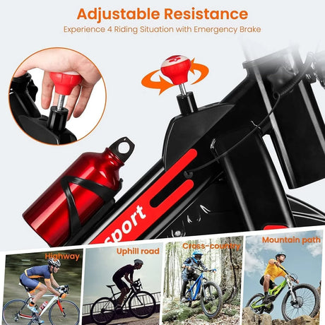 ρήση του AeroRide 300 κόκκινο μέσα στο σπίτι από αθλητή