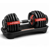 Ρυθμιζόμενος αλτήρας VSL Sports FlexLoad 24 έως 24kg με βάση στήριξης για home gym