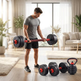 Χρήση σετ αλτήρων VSL Sports PowerDumbbell 20 για προπόνηση δύναμης στο σπίτι