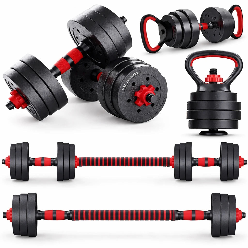 Πολυλειτουργικό σετ 7 σε 1 VSL Sports PowerDumbbell 20 με αλτήρες μπάρα και kettlebell