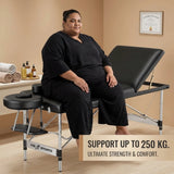 Αντοχή έως 250kg σε κρεβάτι μασάζ VSL Sports ProRest με σταθερό αλουμινένιο σκελετό