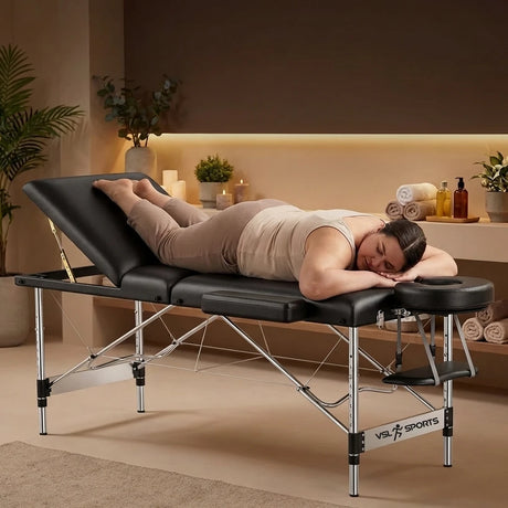 Ρυθμιζόμενη πλάτη σε κρεβάτι μασάζ VSL Sports ProRest για άνεση και σωστή στάση