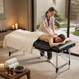 Κρεβάτι μασάζ VSL Sports ProRest σε συνεδρία θεραπείας με εργονομική στήριξη σώματος